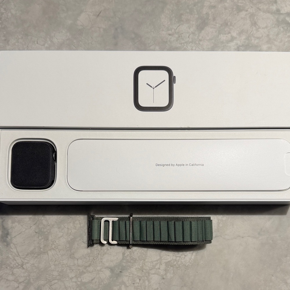 Apple Watch with Forest Green Strap